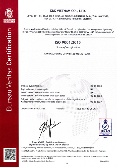 Having ISO 9001